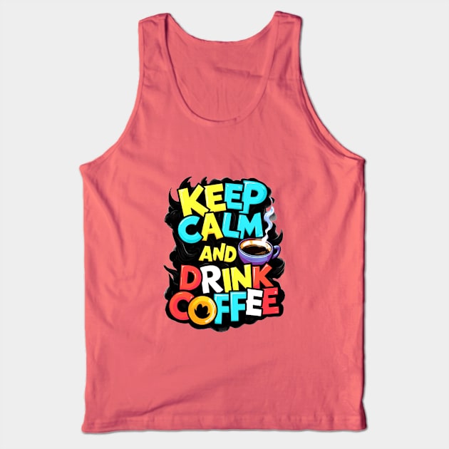 Keep calm and drink coffee Tank Top by LegnaArt